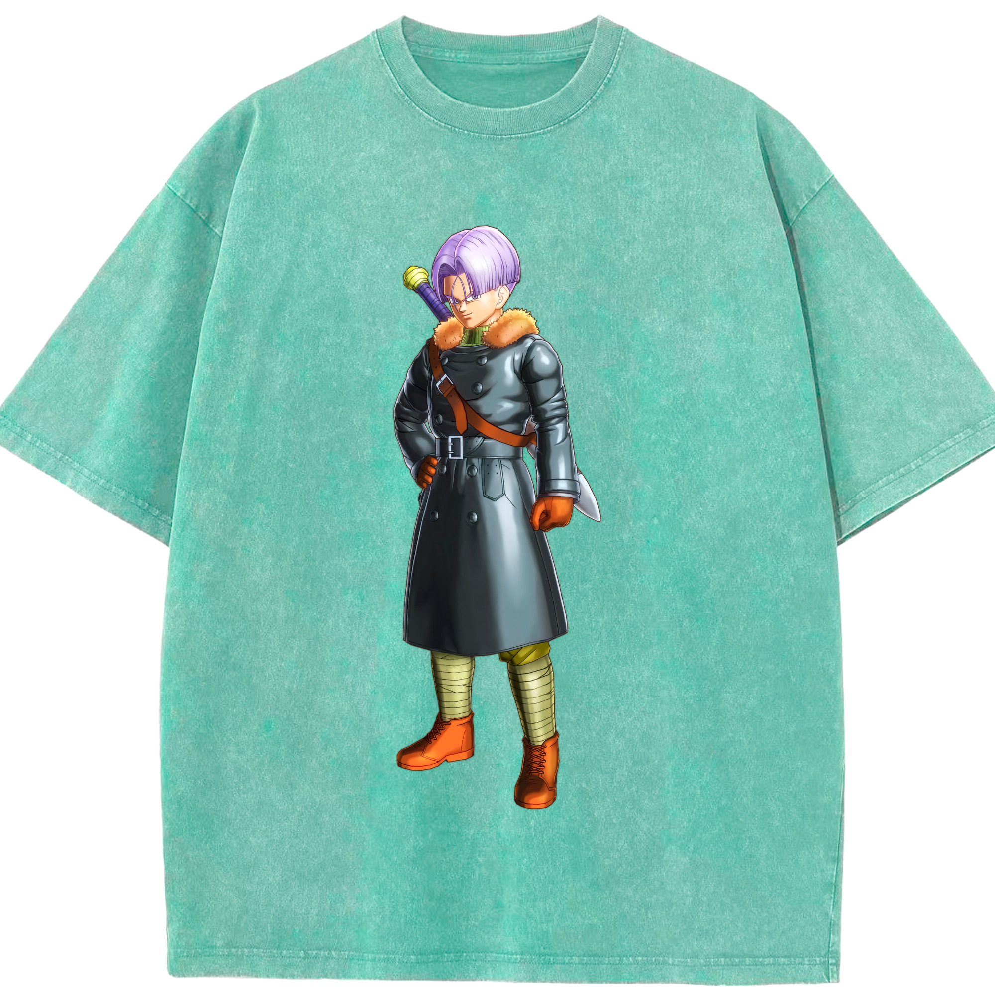 （画像用） ドラゴンボール トランクス（Torankusu）DRAGON BALL Trunks 綿100% ヴィンテージ風 半袖Tシャツ（フロントプリント）